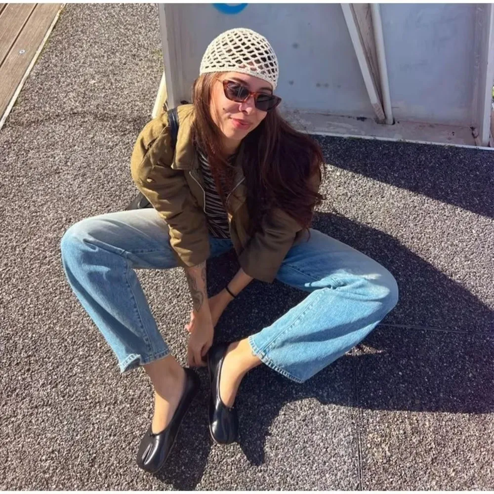 Fashion Hollowed Out Woven Pullover Hats Hollow Out Solid Color Beret Cap Sun Protection Breathable Beanie Hat Women