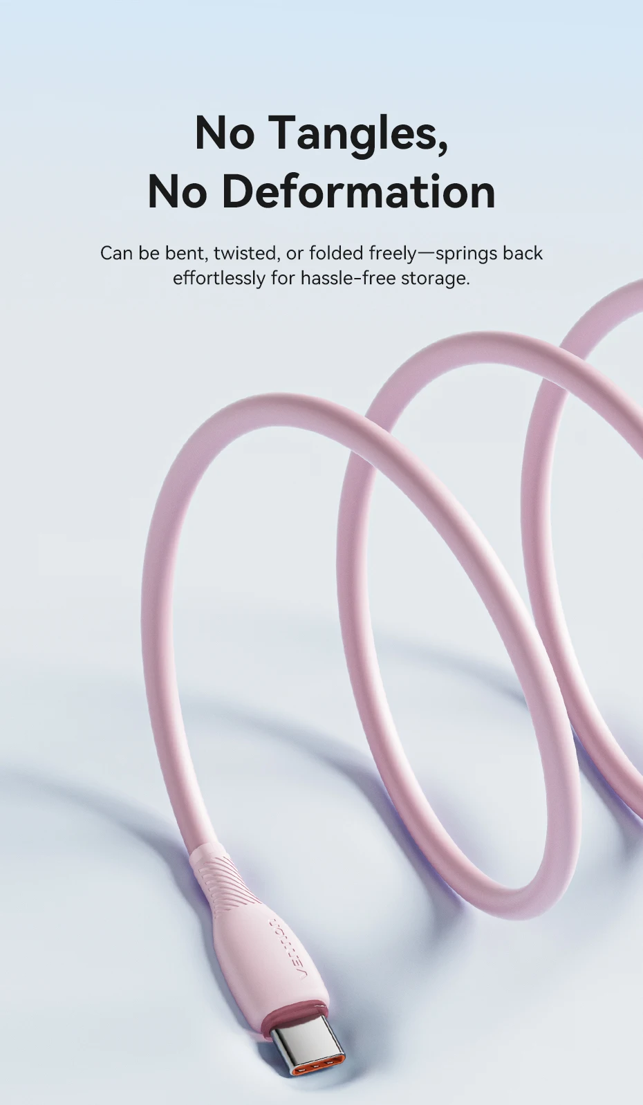 Vention 100 W USB-C-Kabel, Schnellladekabel, USB A auf Typ C-Kabel für Huawei Mate Honor, Xiaomi, USB-C-Kabel, Mobiltelefon, Ladedatum – Detail 9