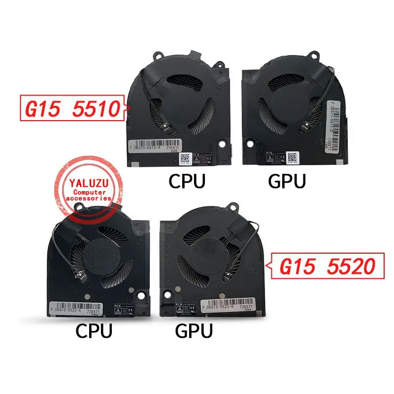 

NEW Laptop CPU GPU Cooling Fan For Dell G15 5510 G15 5511 G15 5515 RTX3050 RTX3060/G15 5520 RTX3050 RTX3060 RTX3070