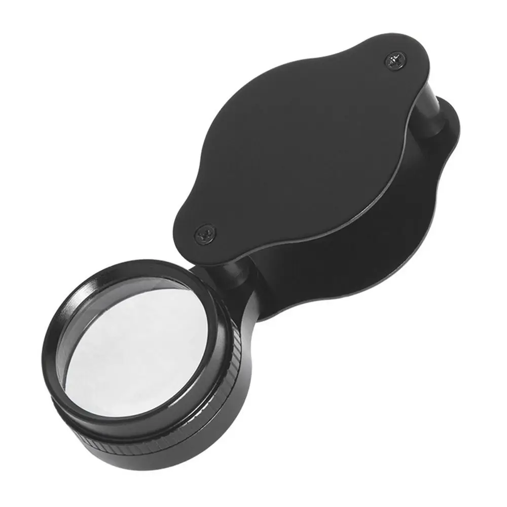 30x 30mm Full Optical Glass Lens Jewelry Antique Porcelain Collection Appraisal Metal Portable Folding Magnifier