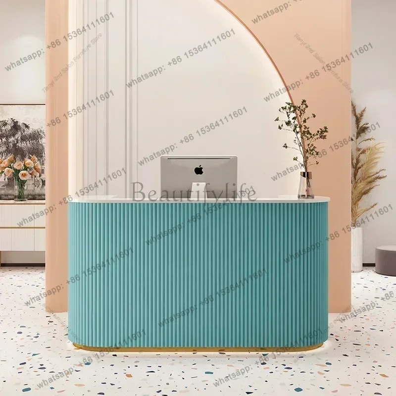 Factory Direct Sales Italian Style Simplicity Reception Desks Beauty Salon Clothing Store Reception Desks Designer Office Furnit