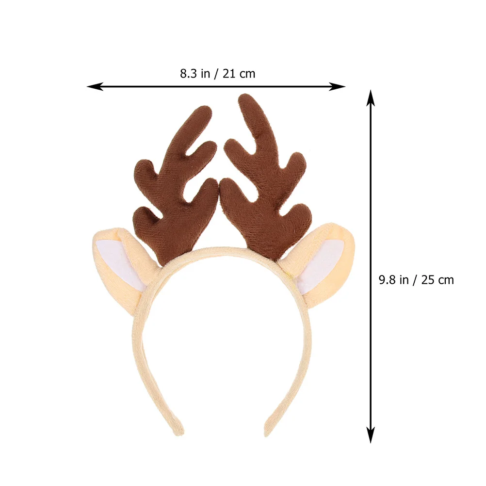 

4Pcs Xmas Antler Headband Deer Horns Christmas Party Headband Lightweight Decorative Hair Accessories for Women