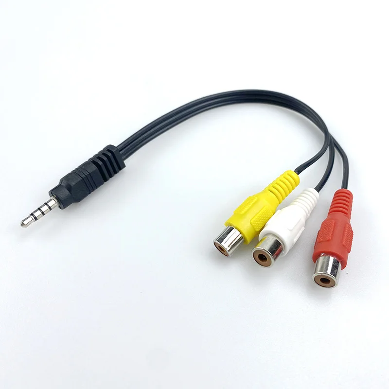 

1 Male to 3 Female RCA Adio Video Splitters cord RCA 1 Jack Plug to 3 Sockets Adio Video Cable for TV DVD PC Phone Laptop Tabl