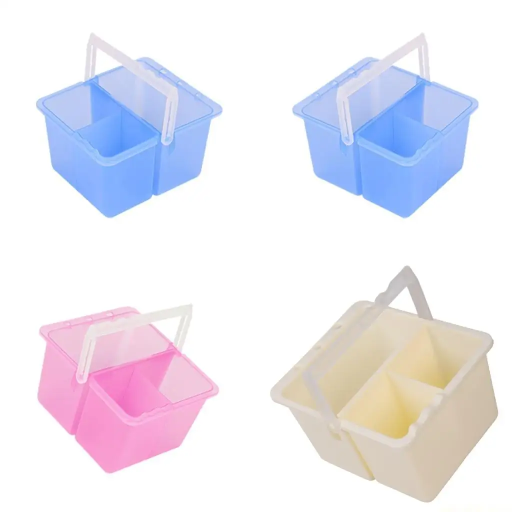 

QX2E Ведро для мытья кистей Пластиковая кисть для мытья посуды с ручкой Очиститель кистей для акварели