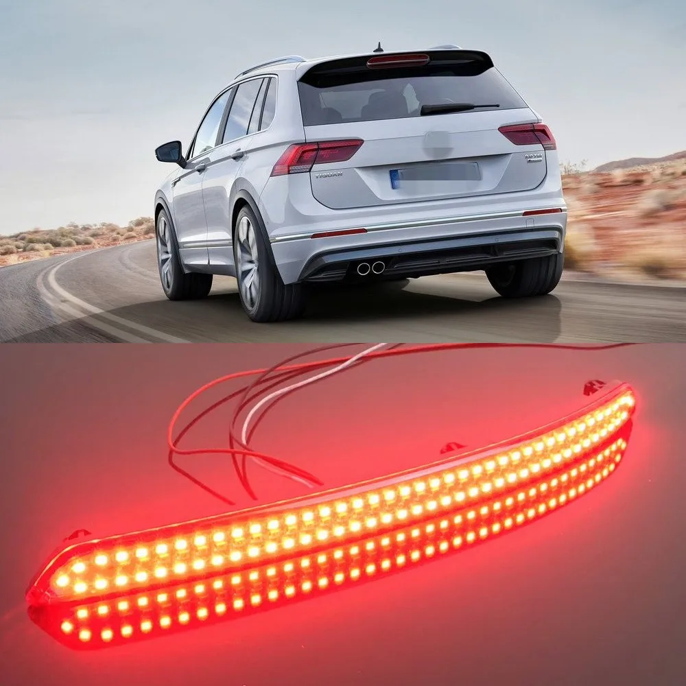 

Varthion LED Brake Lights Case for Volkswagen Tiguan L 2017+, Brake Light + Night Running Warning Lights + Turn Signals Light