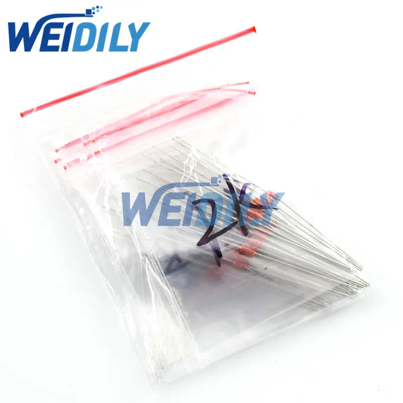 100PCS MF58 NTC Thermistor Resistor Kit NTC-MF58 1K 2K 5K 10K 20K 50K 100K 200K 500K 1M +-5% 3950 3950B 10value*10pcs Resistance