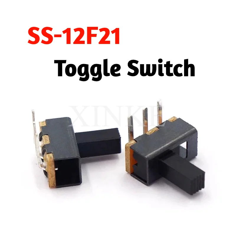 10PCS SS12F21 SS-12F21 Toggle Switch 1P2T Single Row 2 File 3Ppin Vertical Horizontal Handle Lever Switch