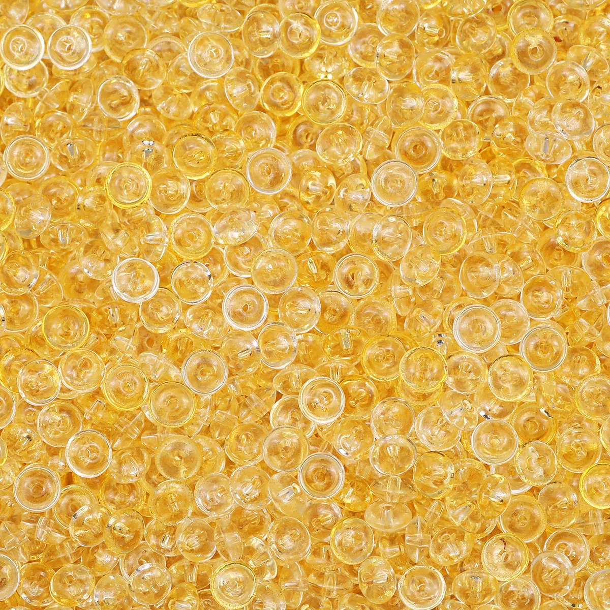 3 x 6 mm klare Glasperlen in fliegende Untertasse, orange-gelb, für handgefertigte DIY-Schmuckherstellung, lose Perlen, Zubehör für Schmuck