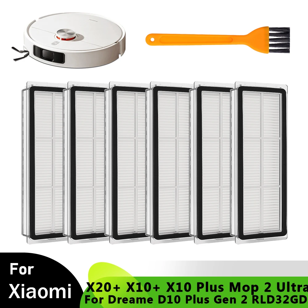 Моющийся фильтр для Xiaomi X20+ X10+ X10 Plus Mop 2 Ultra, для Dreame D10 Plus Gen 2 RLD32GD L10s Ultra, сверхпрочный фильтр, запасная часть