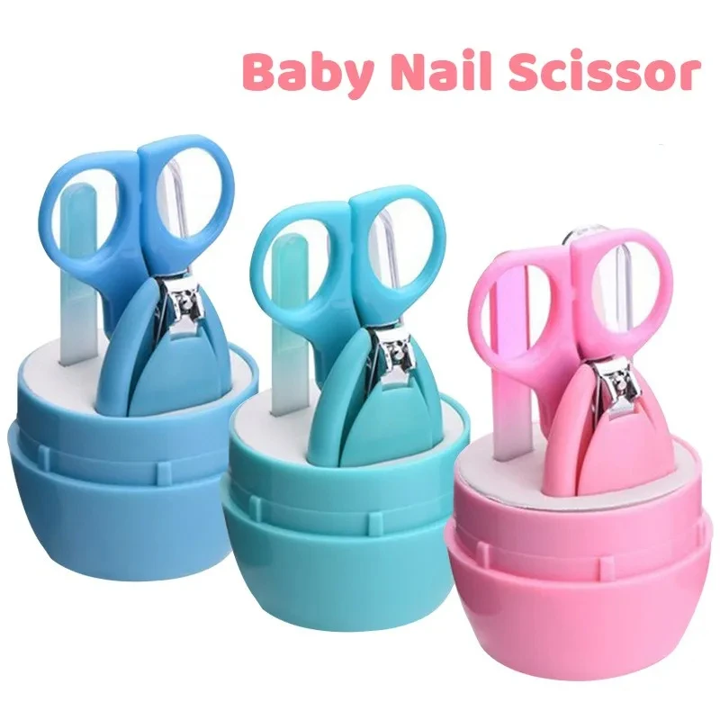 

Newborn Baby Nail Scissor Baby Nail Care Tool Kid Safe Portable Nail Clipper Trimmer Tweezer with Box Children Manicure Kit