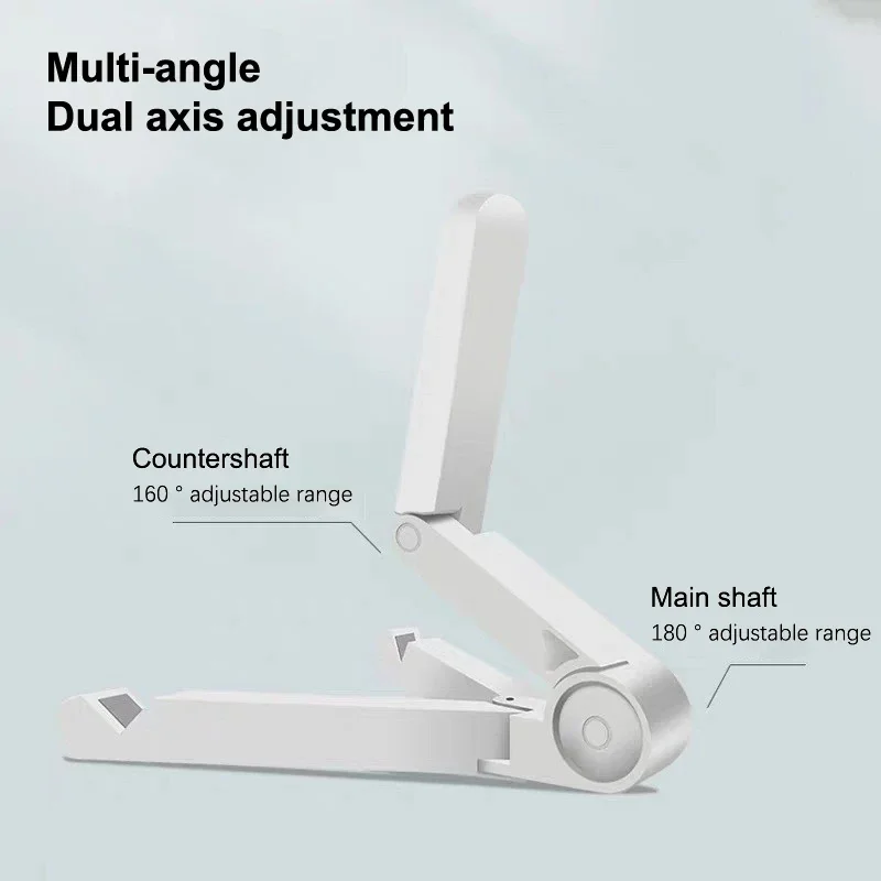 Universal Desktop Tablet Holder Folding Easy Carry Mobile Phone Fixed Stand for iPad Samsung - Portable Adjustable Support