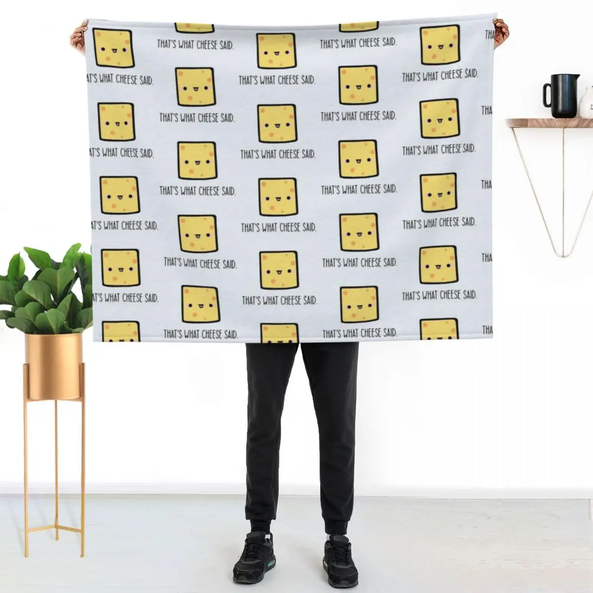 That's What Cheese Said Throw Blanket Beach Flannels Cute Stuffeds Moving warm winter Blankets