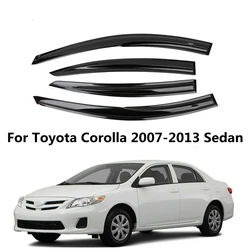 For Toyota Corolla 2007-2013 Sedan Cars Accessories Window Visors Rain Sun Guard Vent Wind Deflector Weathershield Moulding Trim
