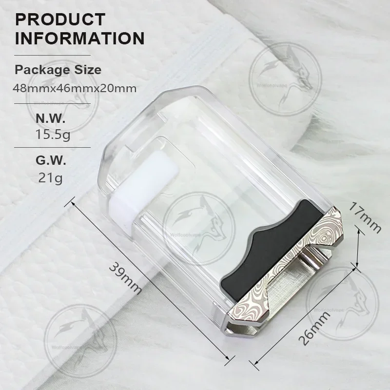 Wolfcoolvape Monarchy S Bo Style Boro Tank لـ BB Billet Box Mod AIO Kit 316SS + PCTG خزان رذاذ Vape الشفاف #2