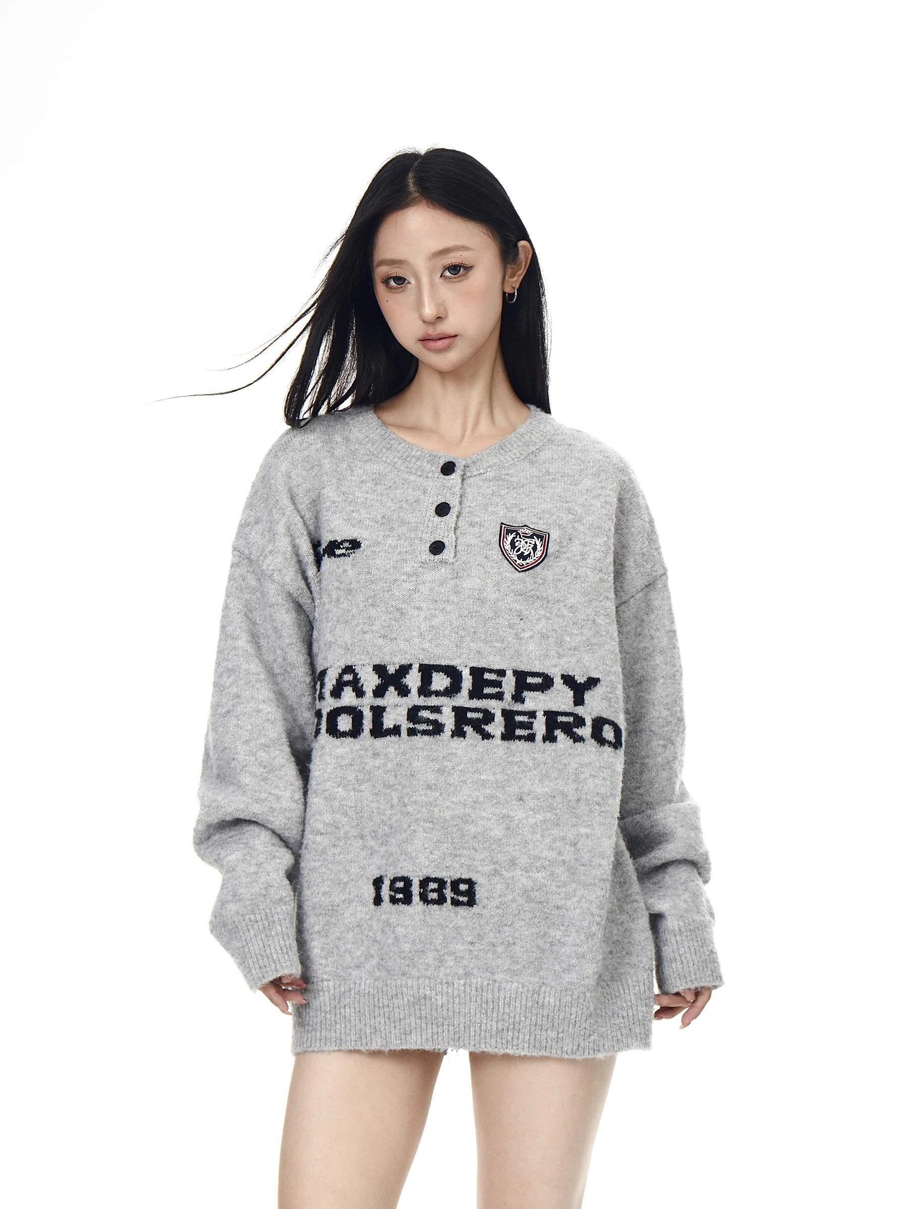 

Американский ретро-свитер с надписью Bae, вязаный, повседневный, свободный крой, унисекс, Cleanfit, универсальный, для пар