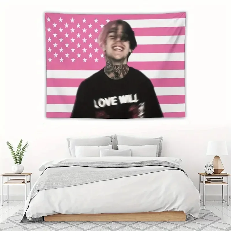 Hip Hop Artist Tapestry Fan Photo Check-In Background Wall Machine Washable High-Definition Hanging Cloth Room Decoration