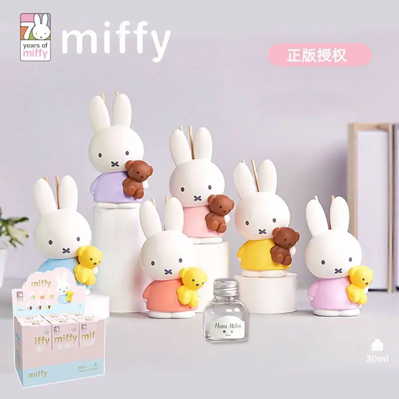 Miffy Sweet Smell Champignon sin Llama, Figura Decorativa para el Hogar, para Montar en Vehículos, Escritorios, Objetos/Artefactos/Curiosidades para Exhibición, Caja Sorpresa