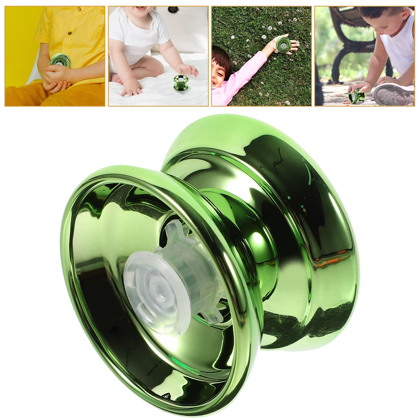 Outdoor Playset Yo-yo Unresponsive Yoyo Professional Plaything Fingertip Ball Yo-yos Interesting Toy Green for Beginner