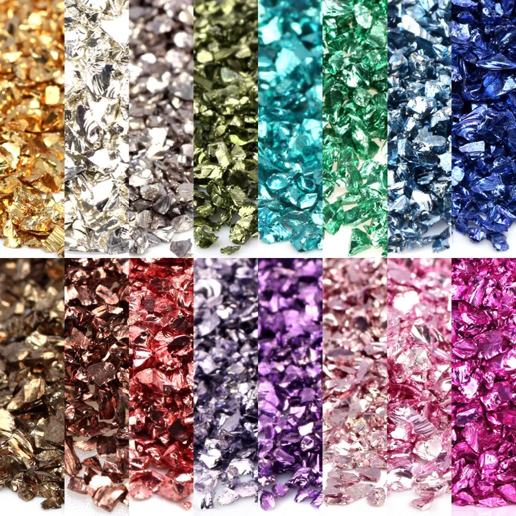 500G/1000G Glas Metall Zerkleinert Stein Füllstoff DIY Tisch Dekoration Kuchen Obst Bahn Füllung Dekorative Für Epoxy harz Form – Detail 1