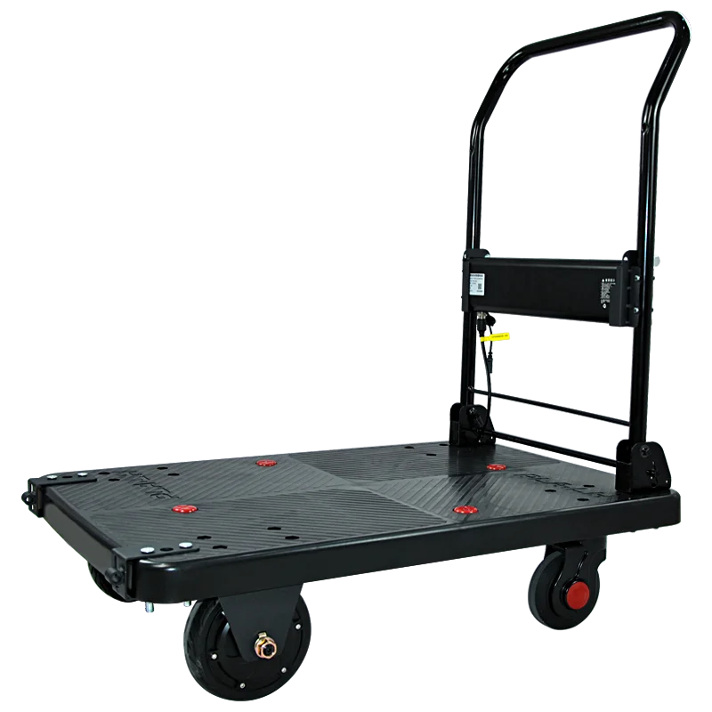 Uni-Silent 300kgs Heavy D uty Electricity Platform Hand Truck Electrical Folding Warehouse Electric Trolley Cart US300-DX-E-FYA