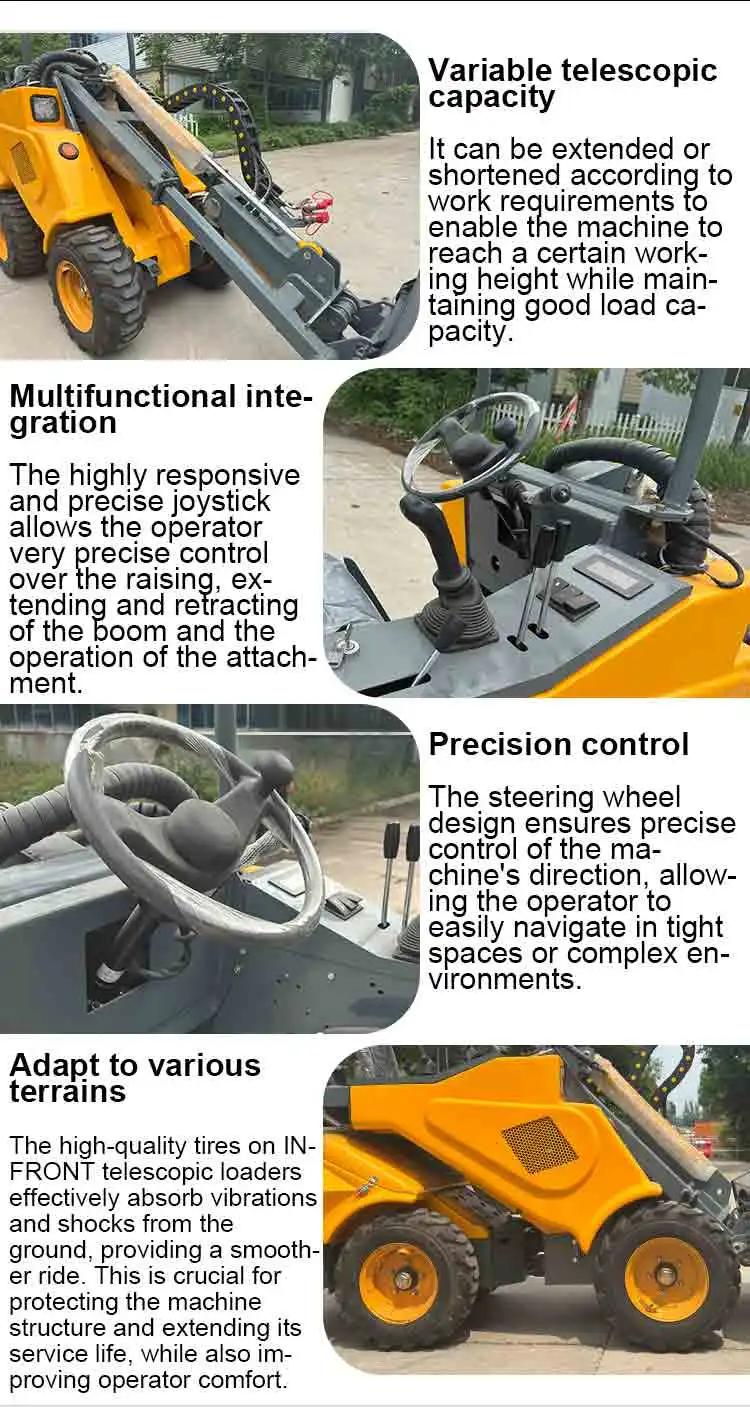 Neues Produkt Euro 5 CE EPA Radlader für Bauarbeiten Frontschaufel 4x4 WD Lader Kleiner Erdbewegungslader Anpassbar – Detail 7