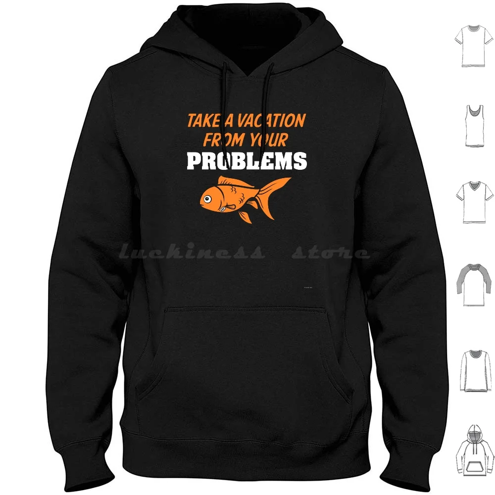 Take A Vacation From Your Problems Hoodies Long Sleeve What About Bob Dustbrain Dustbrain Design Movies Funny