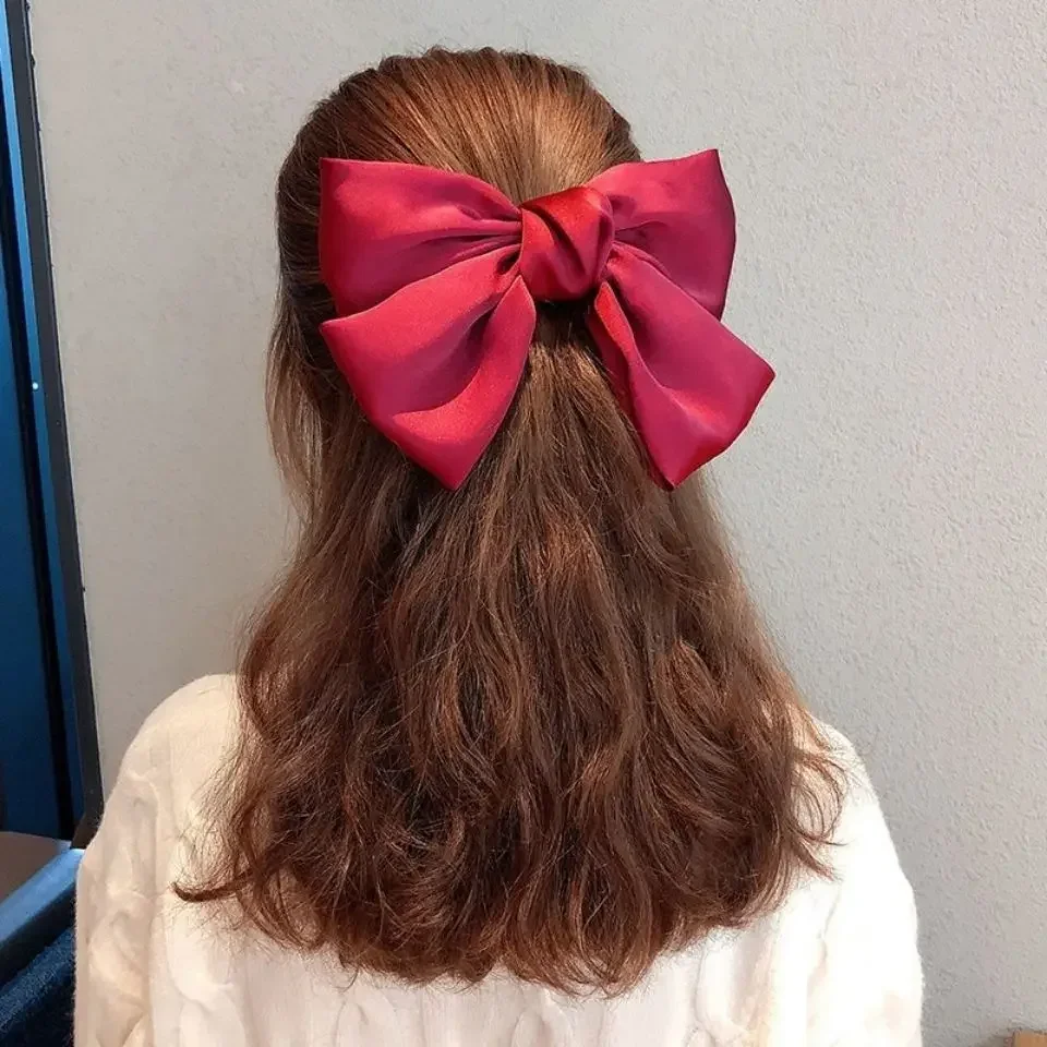 Pince à cheveux avec nœud doux pour fille, Clip de printemps, cuillère arrière, demi-cravate, bijoux pour cheveux, nouvelle collection été, petite pince à cheveux fraîche pour femmes