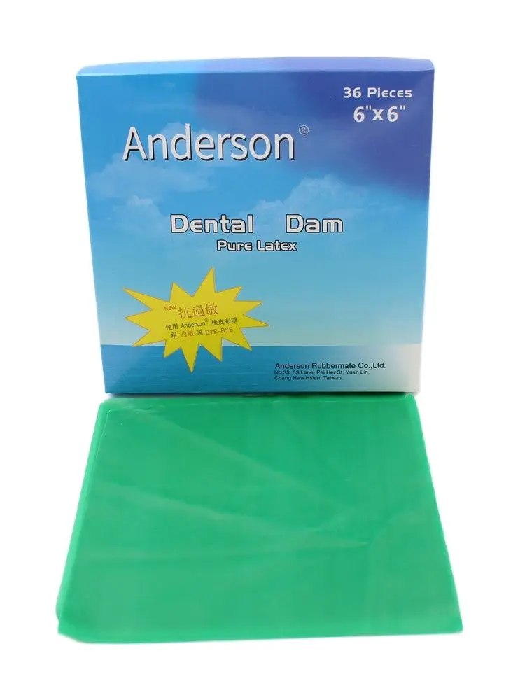 1 box Dental Dam Pure Latex Sheet Dentistry Natural Latex Rubber Barrier Dams 5*5/6*6 Inch Dental Materials Tools