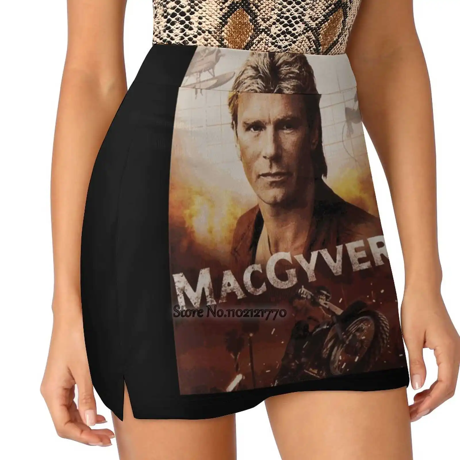 

Macgyver Trending Fashion Skirt Summer Printed Women Sport Skirts Double-Layer Athletic Macgyver Macgyver 2016 Angus Macgyver