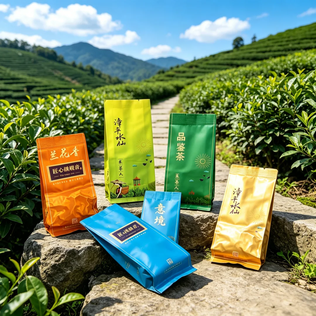 250g/500g Chinese Zhang Shui Xian Tea Set Vacuum Plastic Bags ZhangPin ShuiXian Oolong Tea Compression Packing Bag