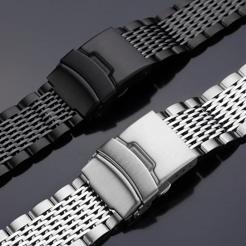 18mm 20mm 22mm 24mm Solid Stainless Steel Watch Strap for Rolex Water Ghost Bracelet for Seiko Diving Watch Band Metal Wristband