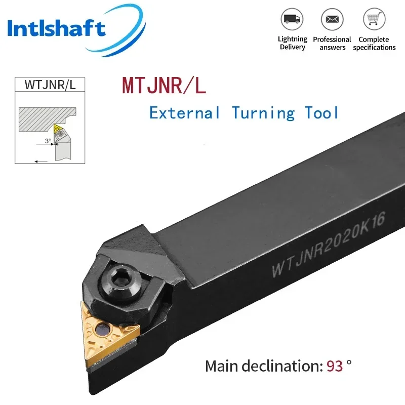 إنتلرمح الخارجية تحول أداة حامل WTJNR2020K16 WTJNR 616H16 WTJNR2525M16 مخرطة أدوات القطع TNMG كربيد إدراج