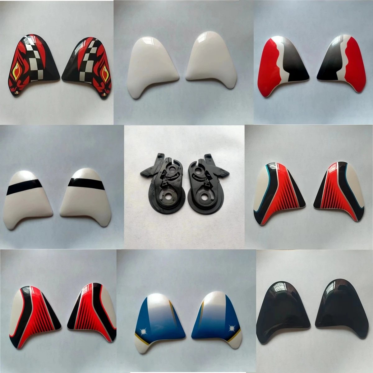 Helm aksesoris untuk Ram3 Ram3 warna hitam setengah telinga helm penutup telinga sepeda motor setengah wajah topi telinga helm