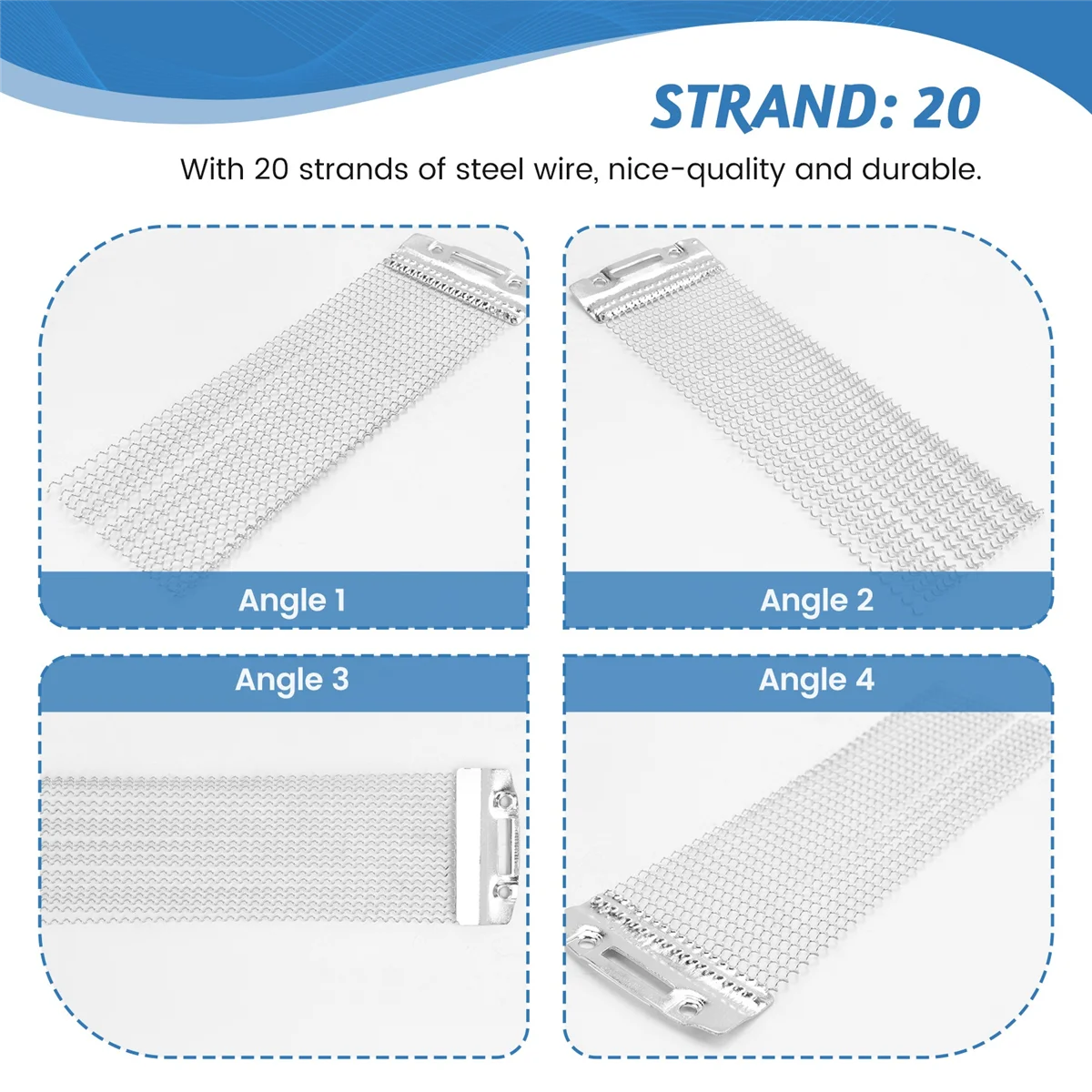 A08I Half Design Steel Snare Wire Drum Spring for Children Snare Cajon Box Drums 20 Strand