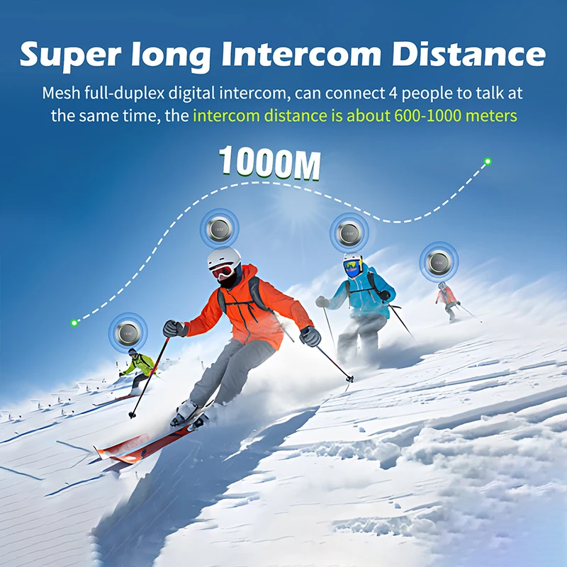 2026EJEAS New S2 Full-Duplex Waterproof Ski Helmet Intercom Bluetooth Ski Intercom for Motorcycling Accessories view 5