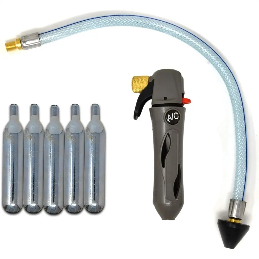 RedRock Gallo Drain Gun with 5 Unthreaded CO2 Cartridges for A C Condensate Line Air Conditioner Cleaner Blaster Opener Kit wit