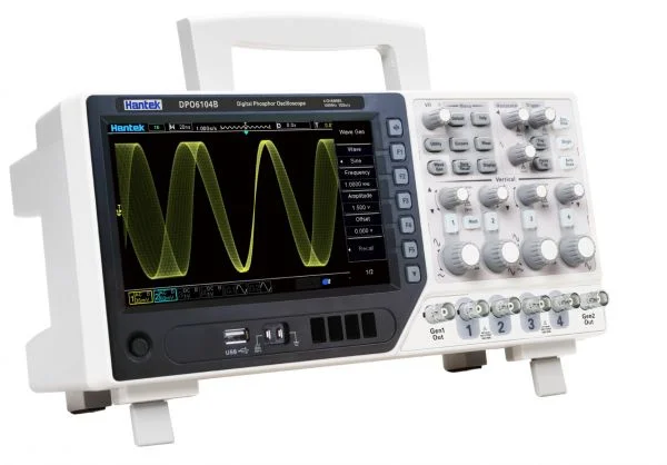 Dpo6084b 80mhz 1gs/s High Accurate Low Base Noise Usb Bench Hantek Digital Storage Oscilloscope 4 Channel