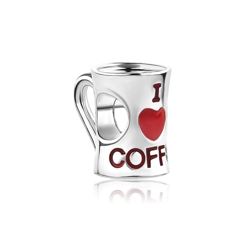 Copa de cóctel Original fina, dijes de taza de café, cuentas, taza mágica de té, colgante, compatible con pulsera de plata europea 925 Original, joyería