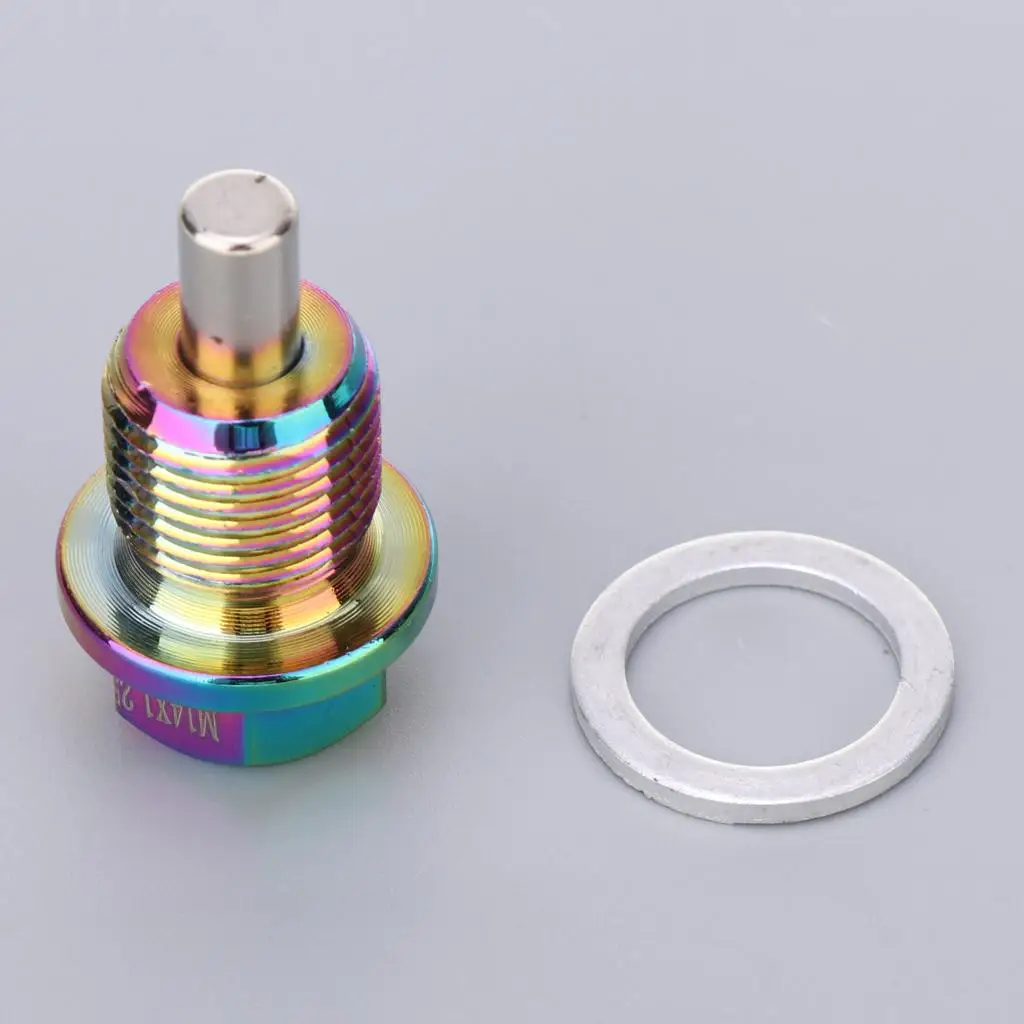 

Aluminum Alloy Engine Oil Pan Drain Plug Adsorbent Bolt Oil Sump Nut Screw for Automotive Maintenance and Protection