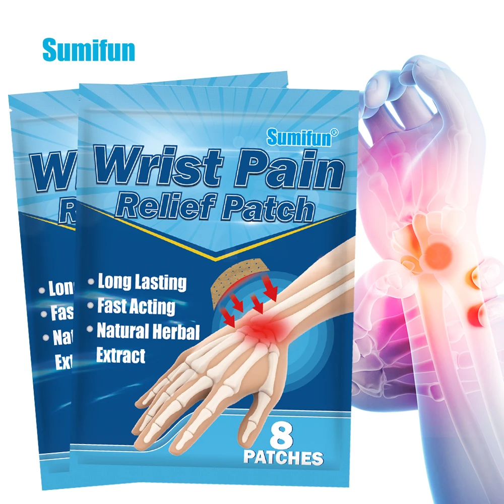 

Sumifun 8pcs Tenosynovitis Medicine Plaster Patches for Therapy Arthritis Wrist Thumb Finger Neck Back Knee Pain Relief Patch