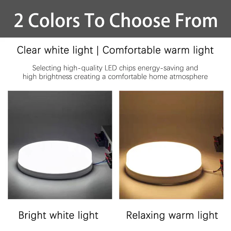 Circular LED Ceiling Light Bedroom Balcony Indoor Lighting Cold White Warm White 18W 24W 36W 48W Ceiling Lights AC85-265V image 4