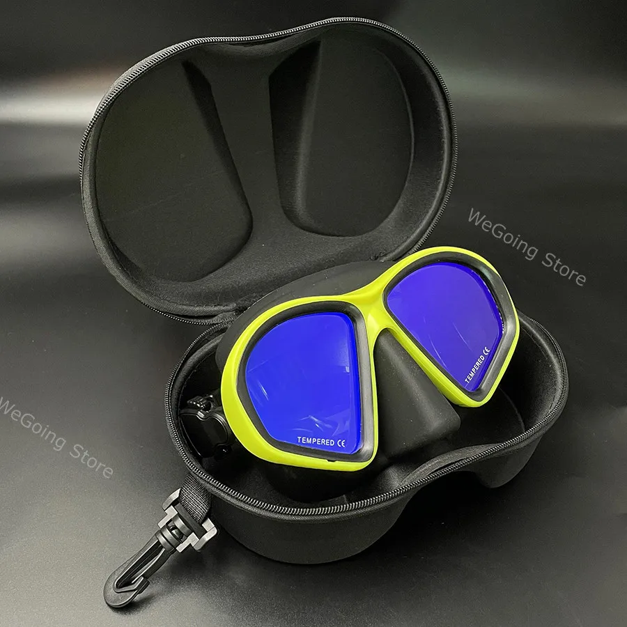 Profession Small Volume Scuba Diving Goggles Tinct Freediving Low Volume Silicone Mask Swimming Glasses with Black Packaging Box