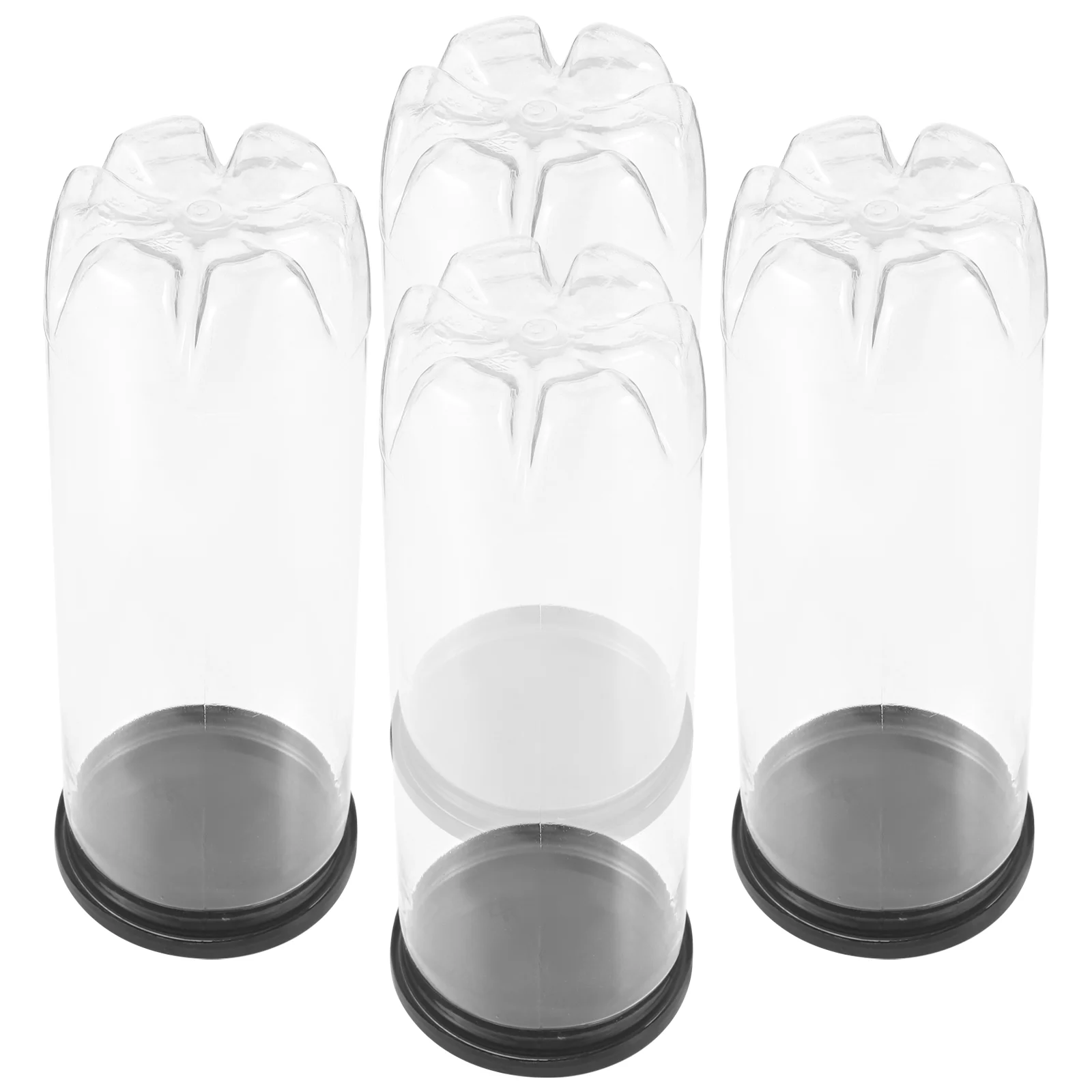 4 Pcs Tennis Cylinder Multi-function Balls Container Holder Clear for Portable Bottle Supply Pvc Transparent