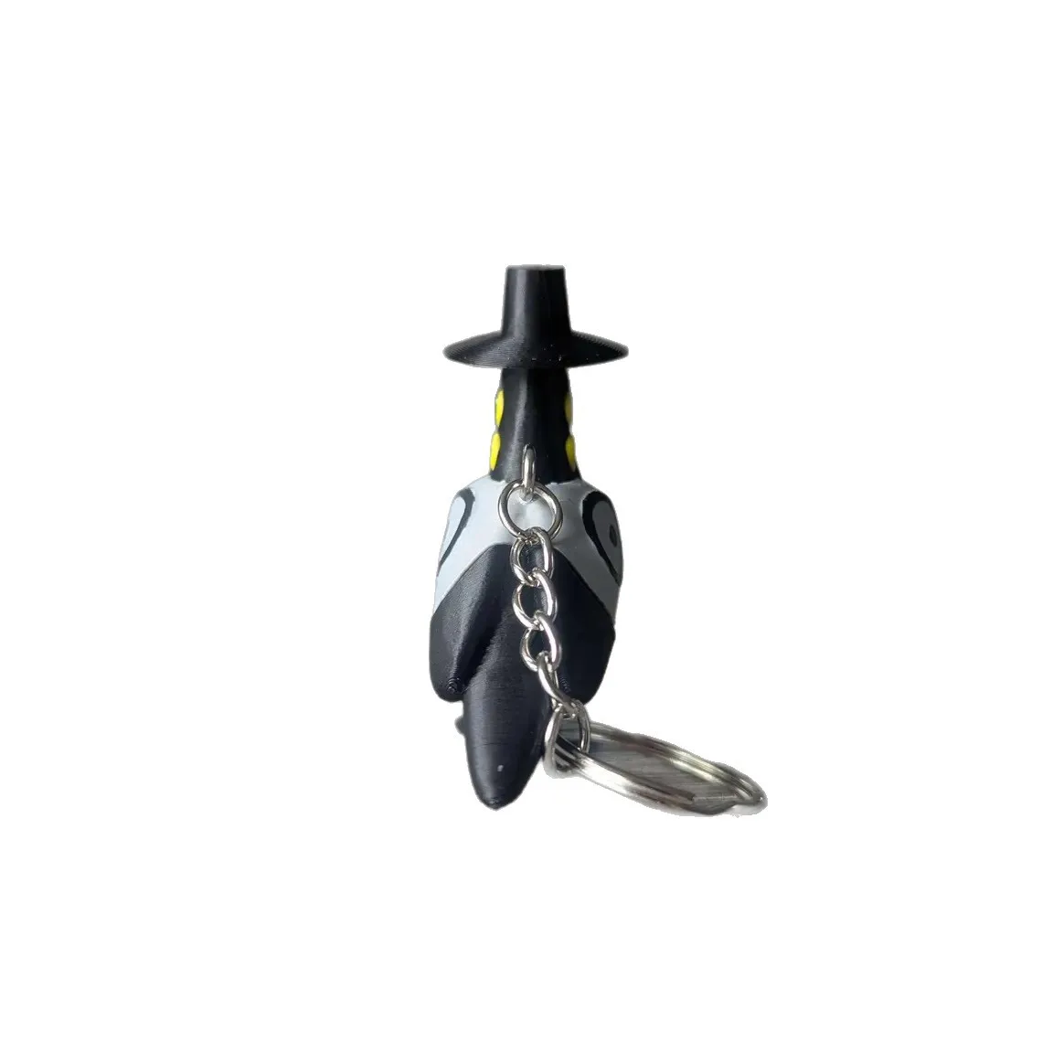 2025 novo 3d 2d kpop caçadores de demônios anime figura brinquedos bonito resina arco-villian chefe chapéu preto corvo pingente ornamentos chaveiro