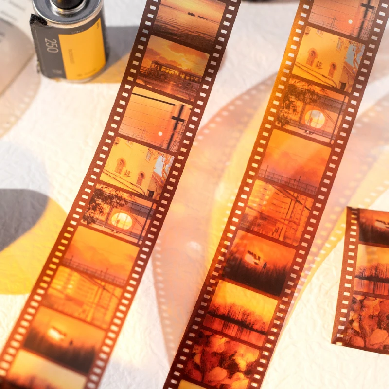 30mm * 2m travel film series creative Ins scenery film aesthetic masking tape DIY diary scrapbook creative stationery stickers