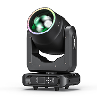 Yiflamefly 3 In 1 Mini 200W LED Moving Head RGBW Stage Lights With Strip Lights DMX 512 Voice Activation for Wedding Disco DJ