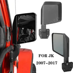 2Pcs Half Doors Side View Mirrors For Jeep Wrangler JK 2007-2017 TJ 1997-2002 Car Accessory