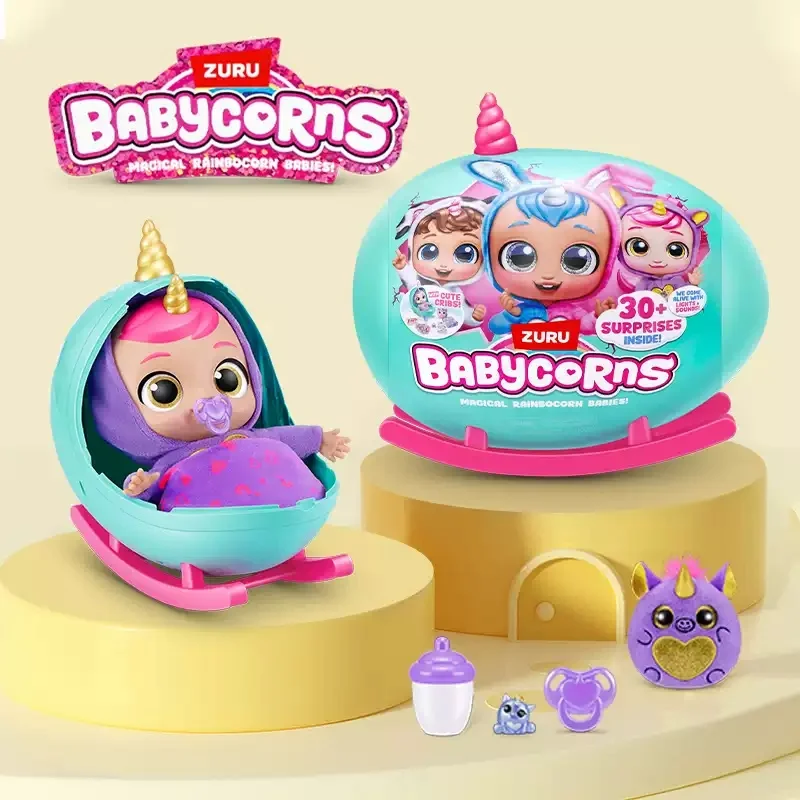 

Zuru Babycorns Magical Rainbocorn: Модная коллекционная игрушка-сюрприз с звуком и светом, милый развивающий подарок на день рождения для девочек