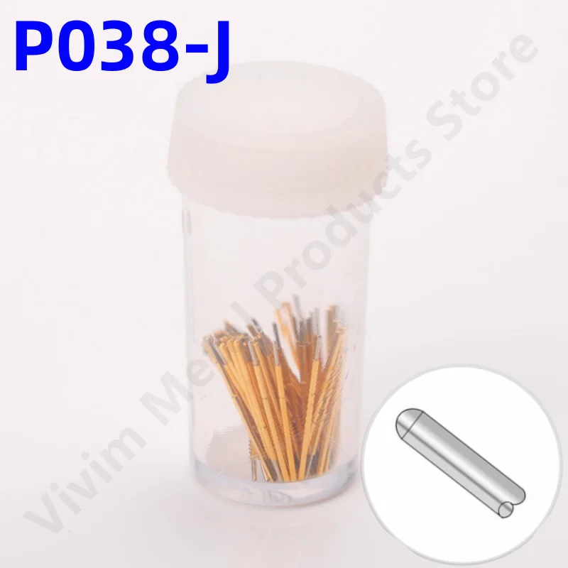 

20/100PCS P038-J Small Round Head Spring Test Probe Pogo Pin P038-J1 Dia 0.38mm Needle Length 12.0mm Circuit Board Test Pin