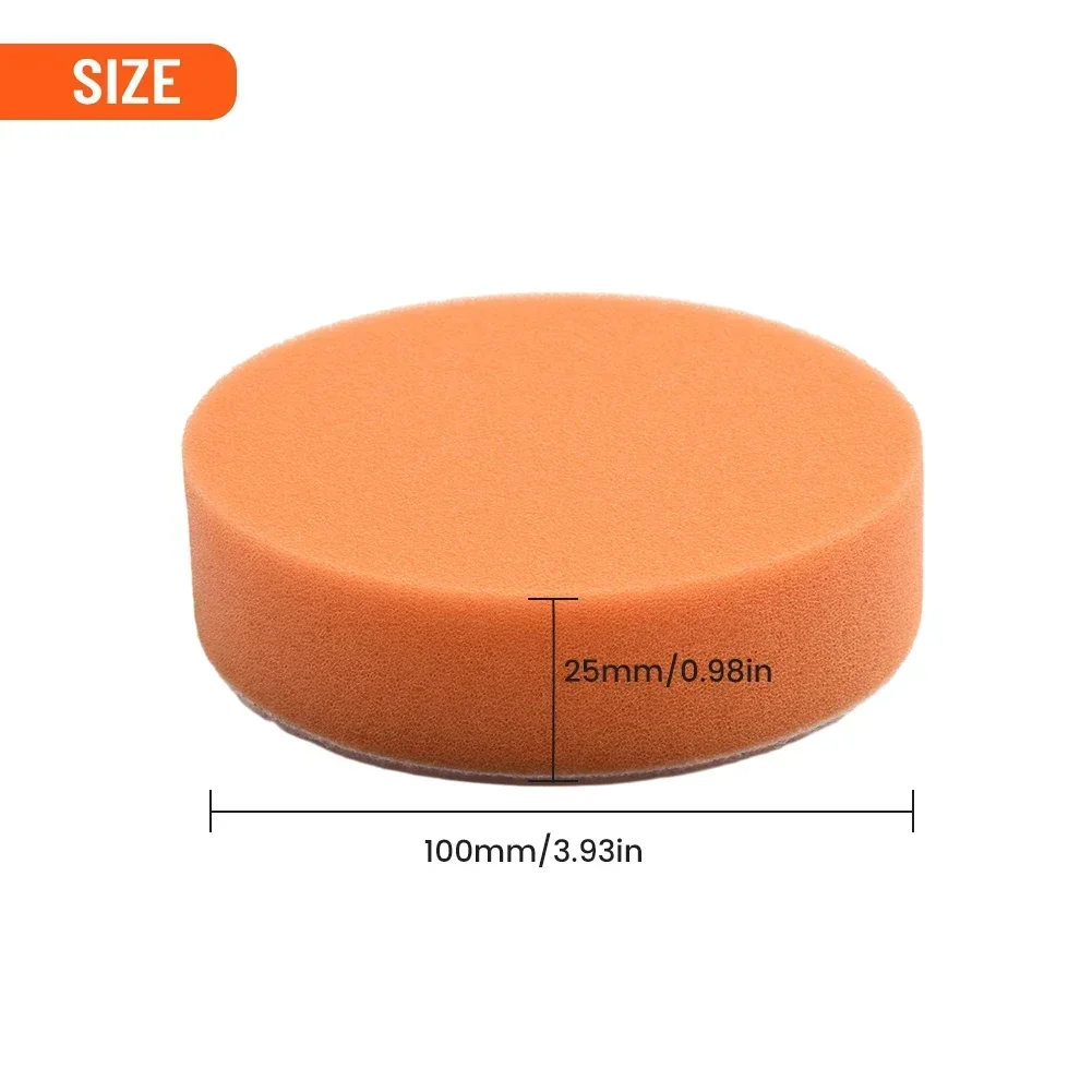 Flat Sponge Polishing Buffer Pad 100mm 4inch 4pcs Car Buffing Pads Foam Sponge Waxing Pad Polish Cleaning Tools